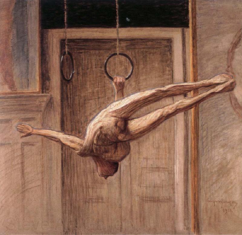 Eugene Jansson ring gymnast no.2 France oil painting art